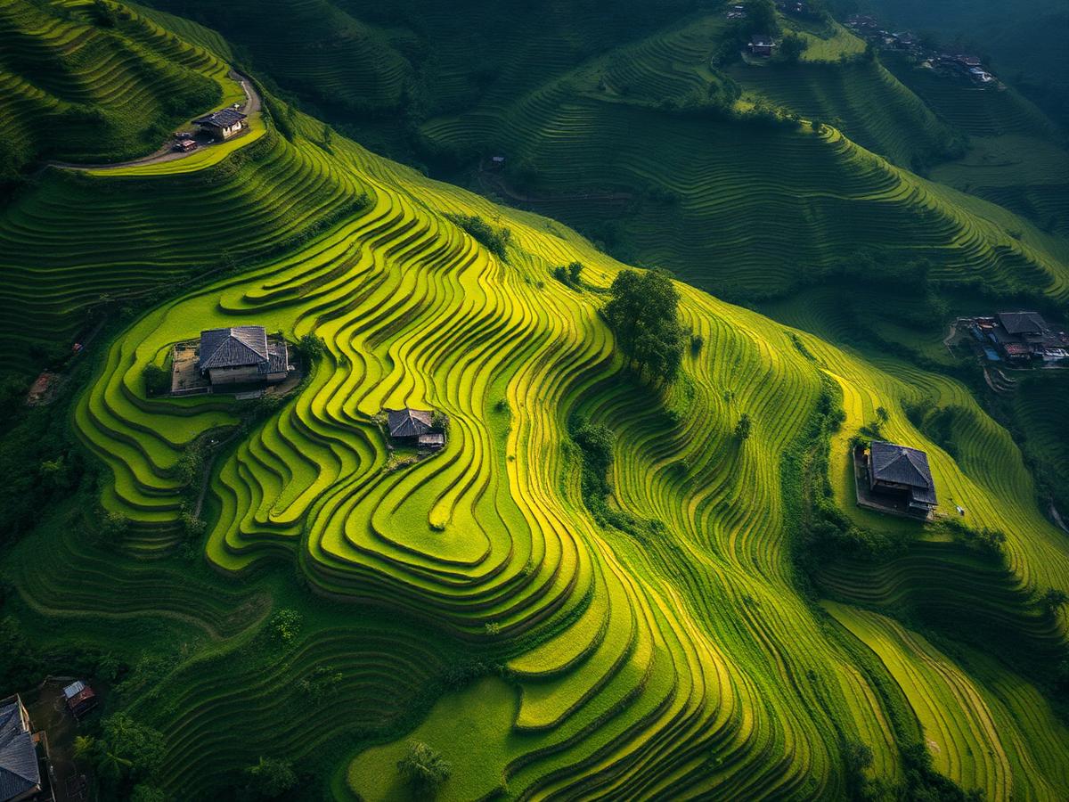 Terraced fields